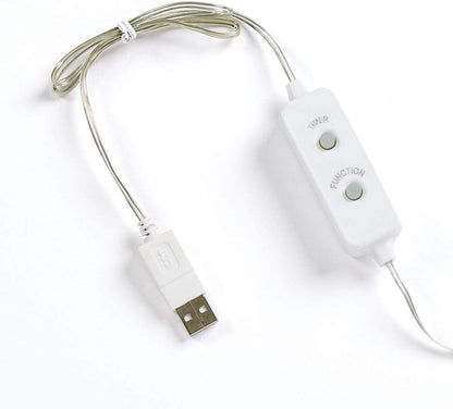 Guirlande lumineuse LED USB blanc chaud flexible - 5,6 m - Contrôleur 10 fonctions