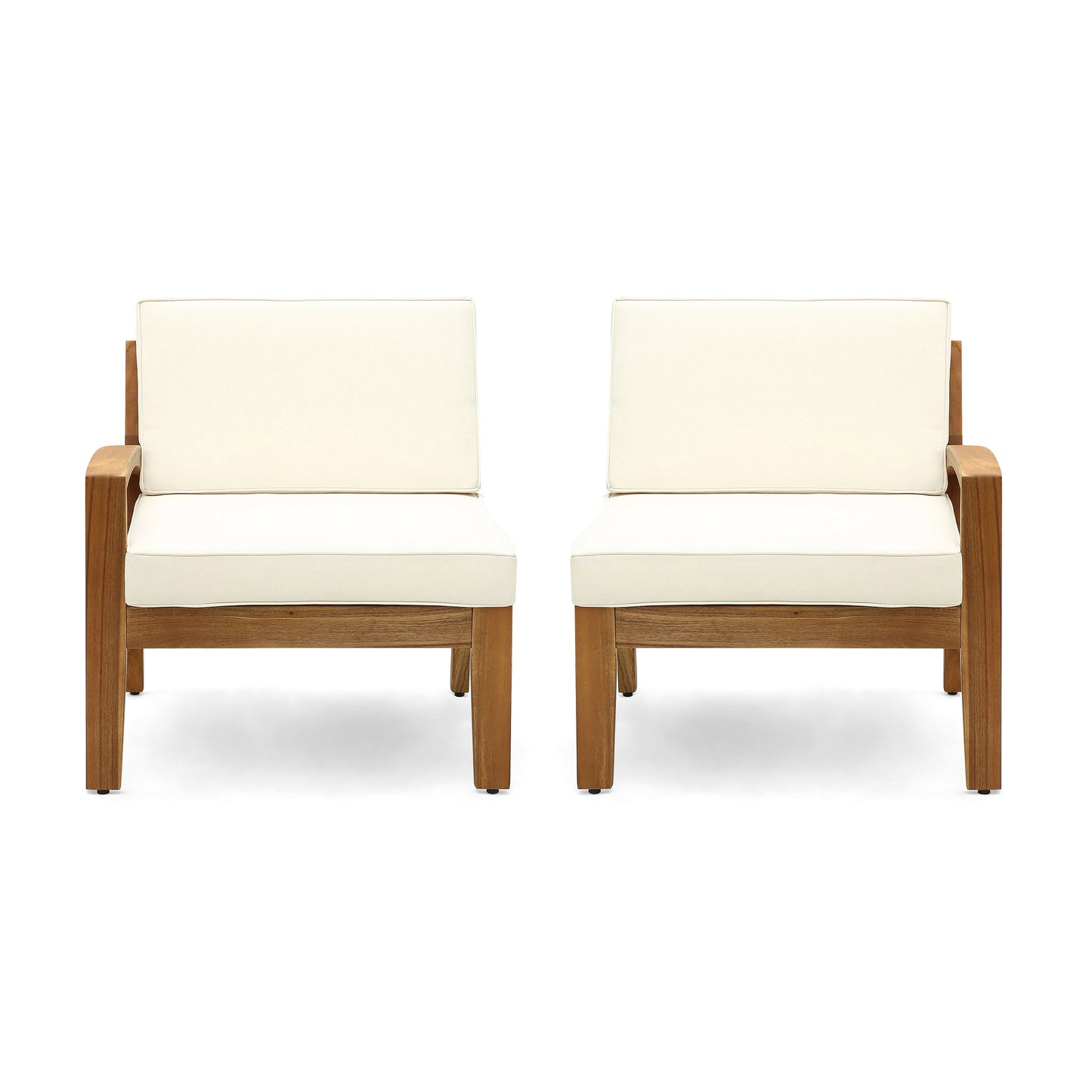 Outdoor Acacia Wood Sectional Sofa Set and Bench