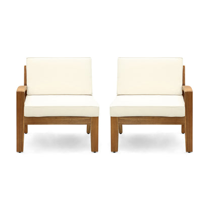 Outdoor Acacia Wood Sectional Sofa Set and Bench