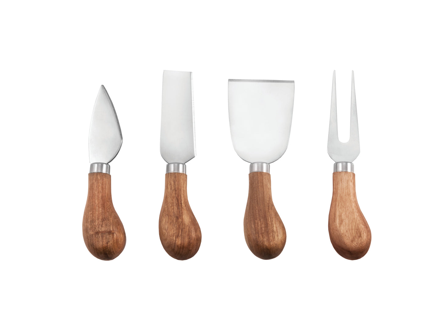 Gourmet Cheese Knife Set and Four Wood Handles