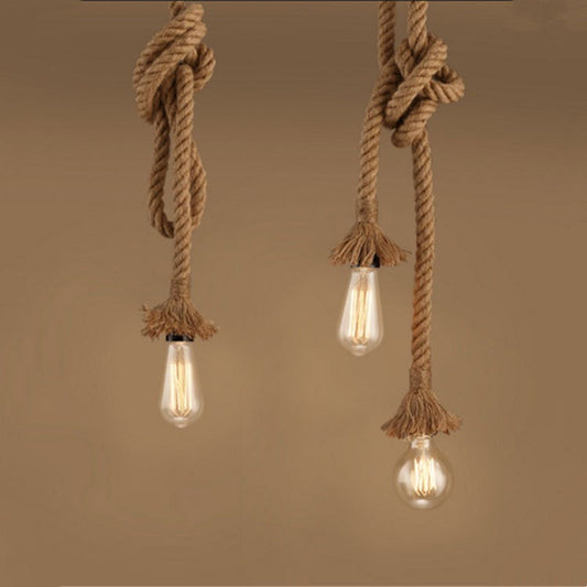 Coffee Shop Bar Hemp Rope Pendant Lamp - Tampa Home & Garden Store