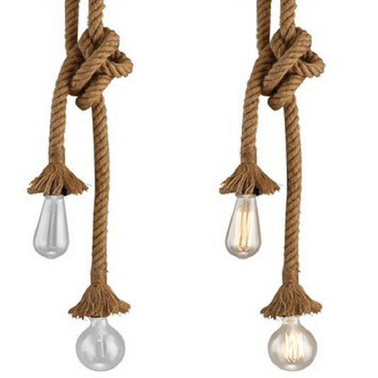 Coffee Shop Bar Hemp Rope Pendant Lamp - Tampa Home & Garden Store