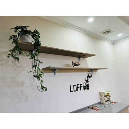 Coffee Shop Wall Decor self-adhesive acrylic art by Shaketea with bold black COFFEE lettering on Tampa Home & Garden Store