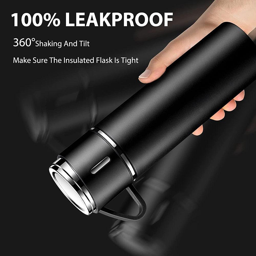 Stevvex 500ml stainless steel vacuum insulated thermos bottle with leakproof lid on Tampa Home & Garden Store