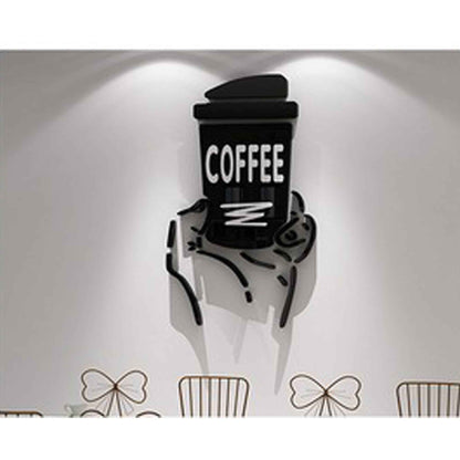 Coffee Wall Art Decor by Shaketea, black and white coffee grinder graphic COFFEE label on Tampa Home & Garden Store