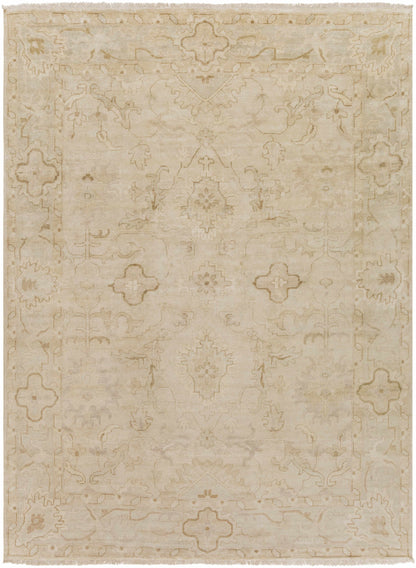 Colebrook Carpet - Clearance beige oriental area rug with fringed edges by Boutique Rugs on Tampa Home & Garden Store