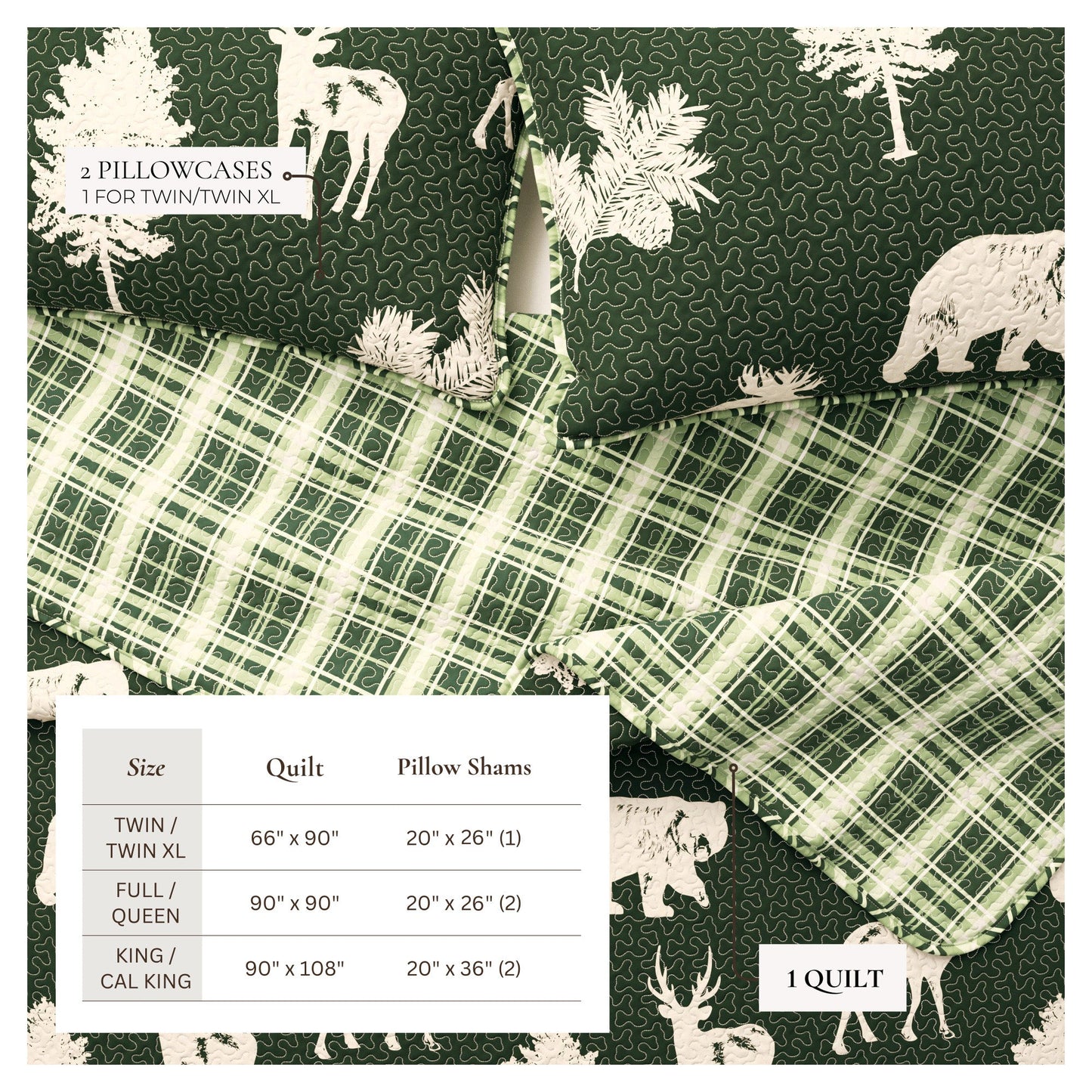 Rustic Lodge Quilt Set For The Deer And Bear