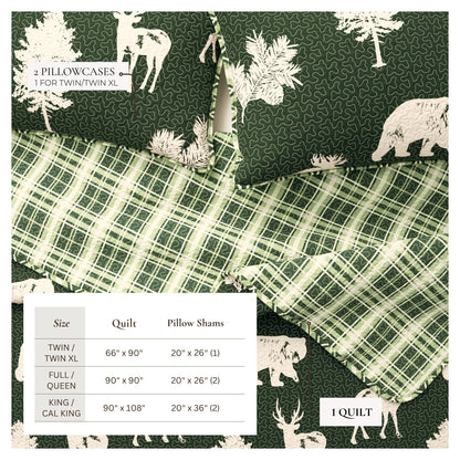 Rustic Lodge Quilt Set For The Deer And Bear