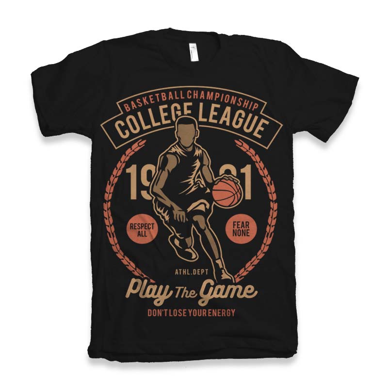 College League Men's Bamboo Viscose/Organic Cotton Short Sleeve Graphic T-Shirt black on Tampa Home & Garden Store