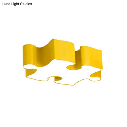 Colorful Jigsaw Puzzles Ceiling Light Kids Room