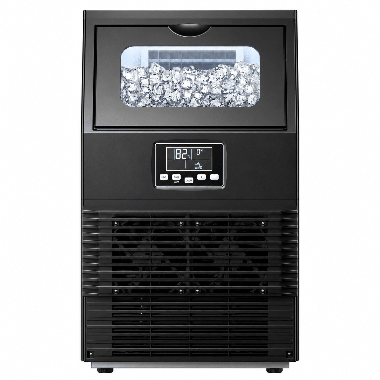 Kismile commercial ice maker 80 Lbs/day, black stainless steel with digital control panel on Tampa Home & Garden Store