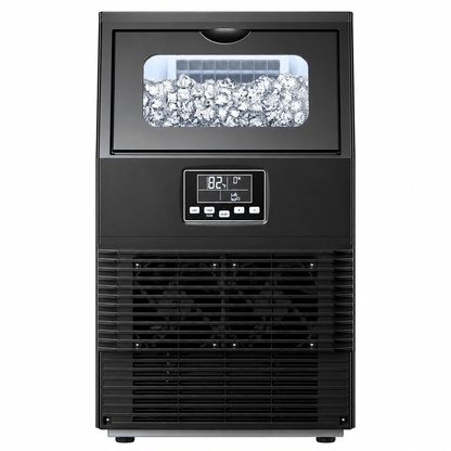 Kismile commercial ice maker 80 Lbs/day, black stainless steel with digital control panel on Tampa Home & Garden Store