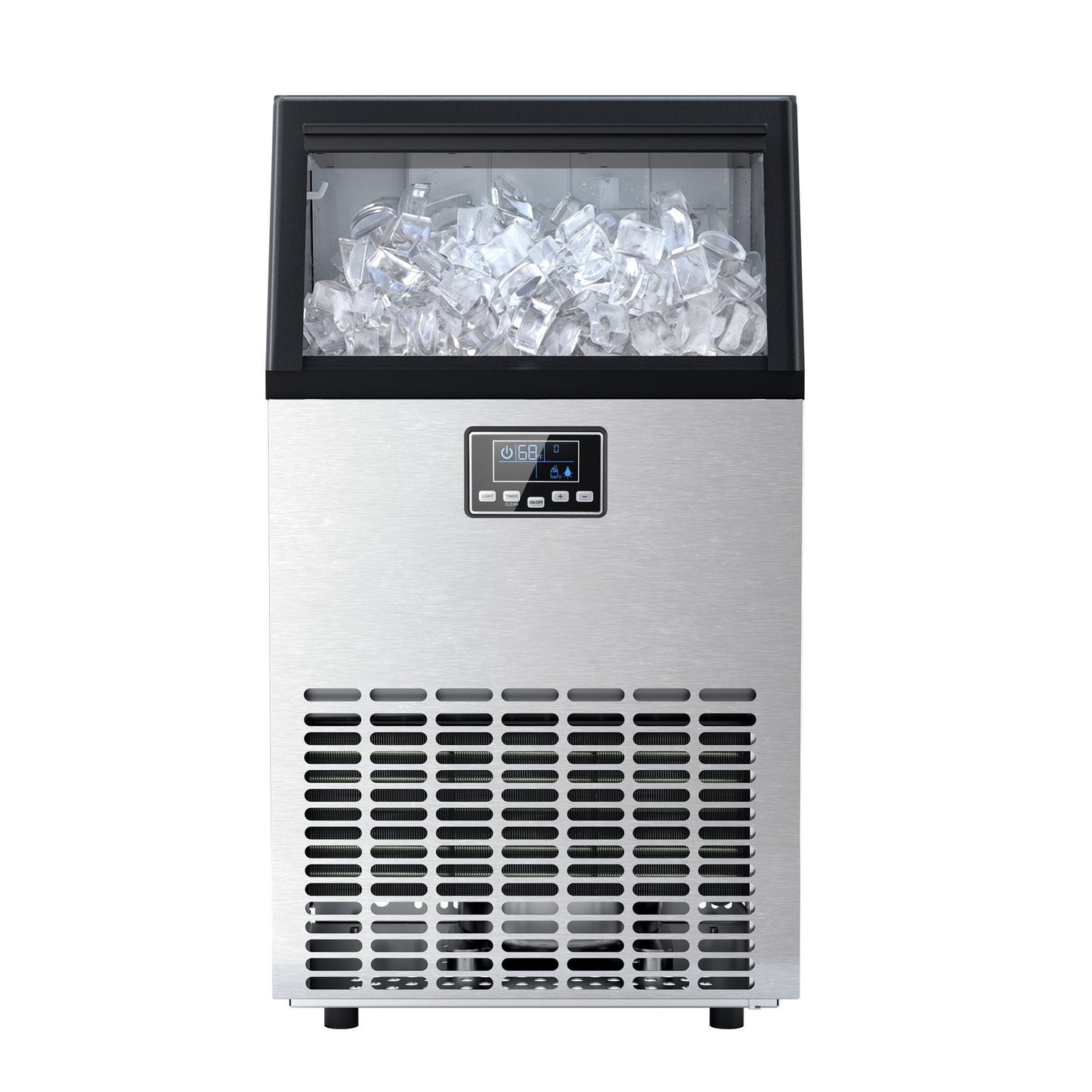 Kismile commercial ice maker machine 100 Lbs/24h Moon Ice stainless with digital panel on Tampa Home & Garden Store
