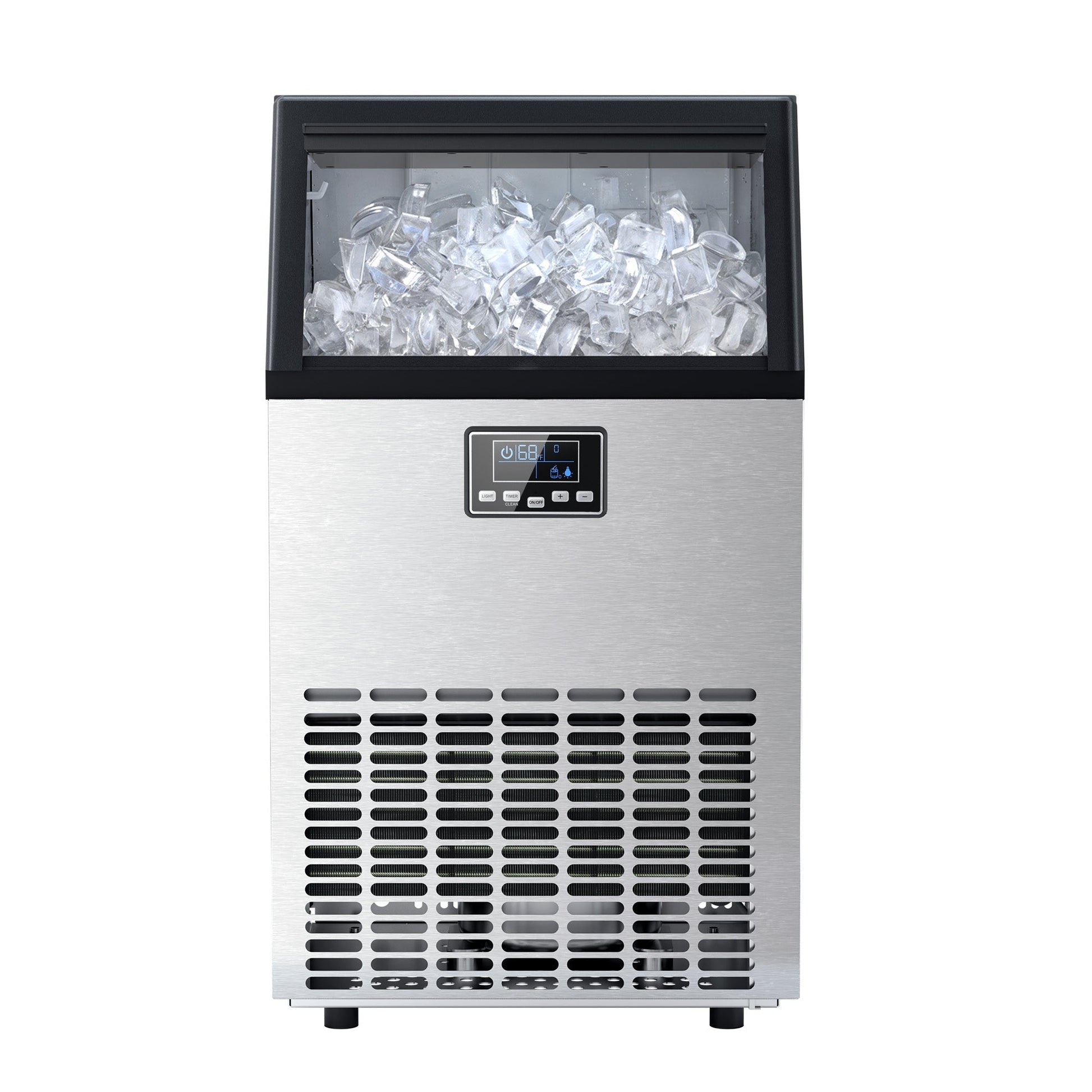 Kismile commercial ice maker machine 100 Lbs/24h Moon Ice stainless with digital panel on Tampa Home & Garden Store