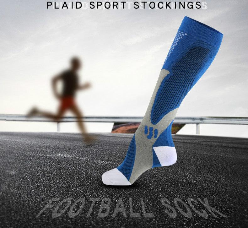 Compression knee socks blue nylon breathable 20-30mmHg fast-drying for edema varicose veins on Tampa Home & Garden Store