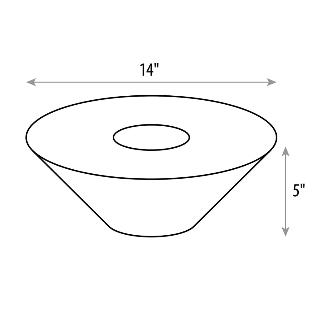 Concrete Cone Fire Pit by City Bonfires, 14" diameter top, 5" height for outdoor use on Tampa Home & Garden Store