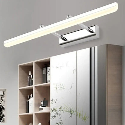 Decorbites contemporary acrylic chrome wall sconce with LED vanity bar light on Tampa Home & Garden Store