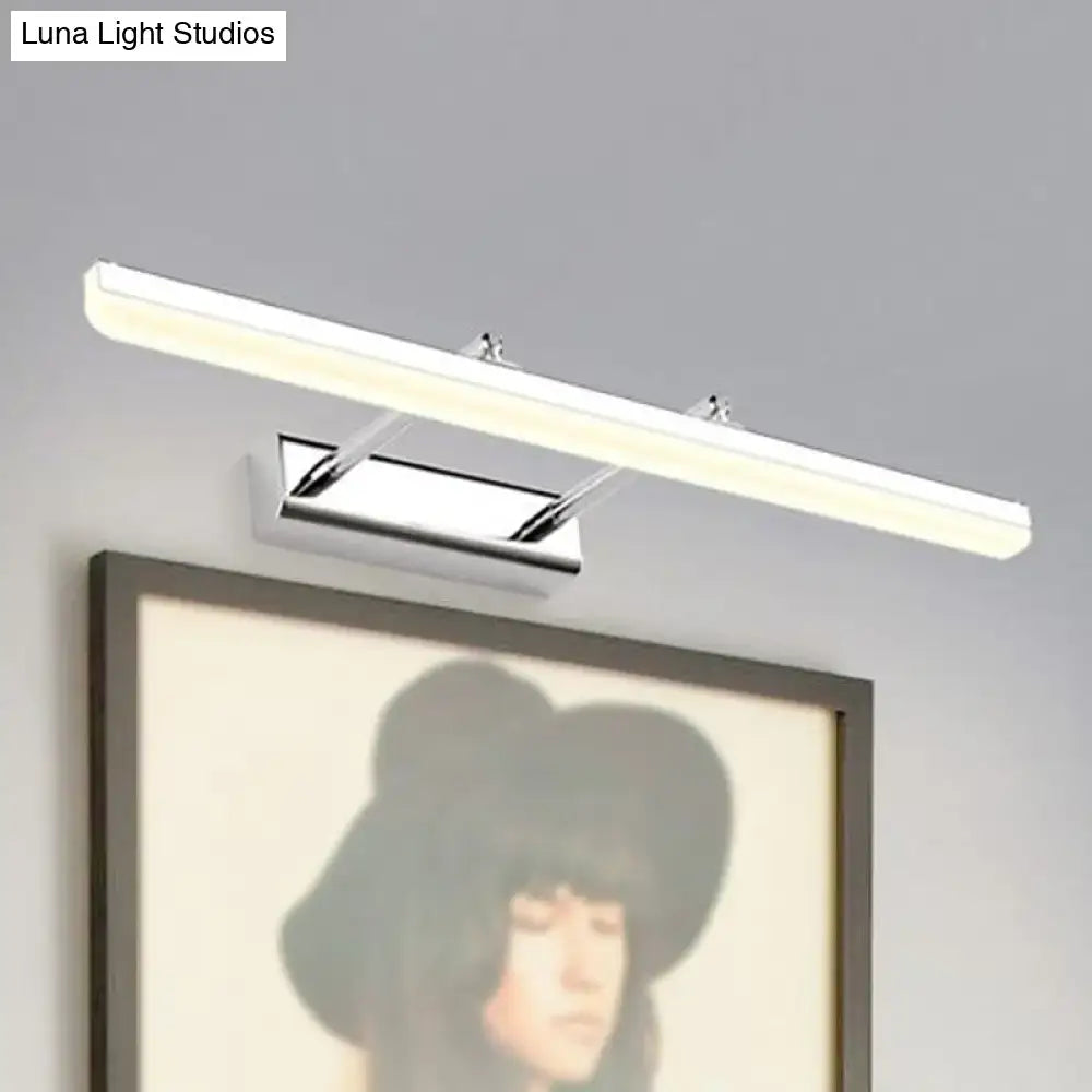 Contemporary acrylic chrome wall sconce bathroom LED vanity light with acrylic diffuser on Tampa Home & Garden Store