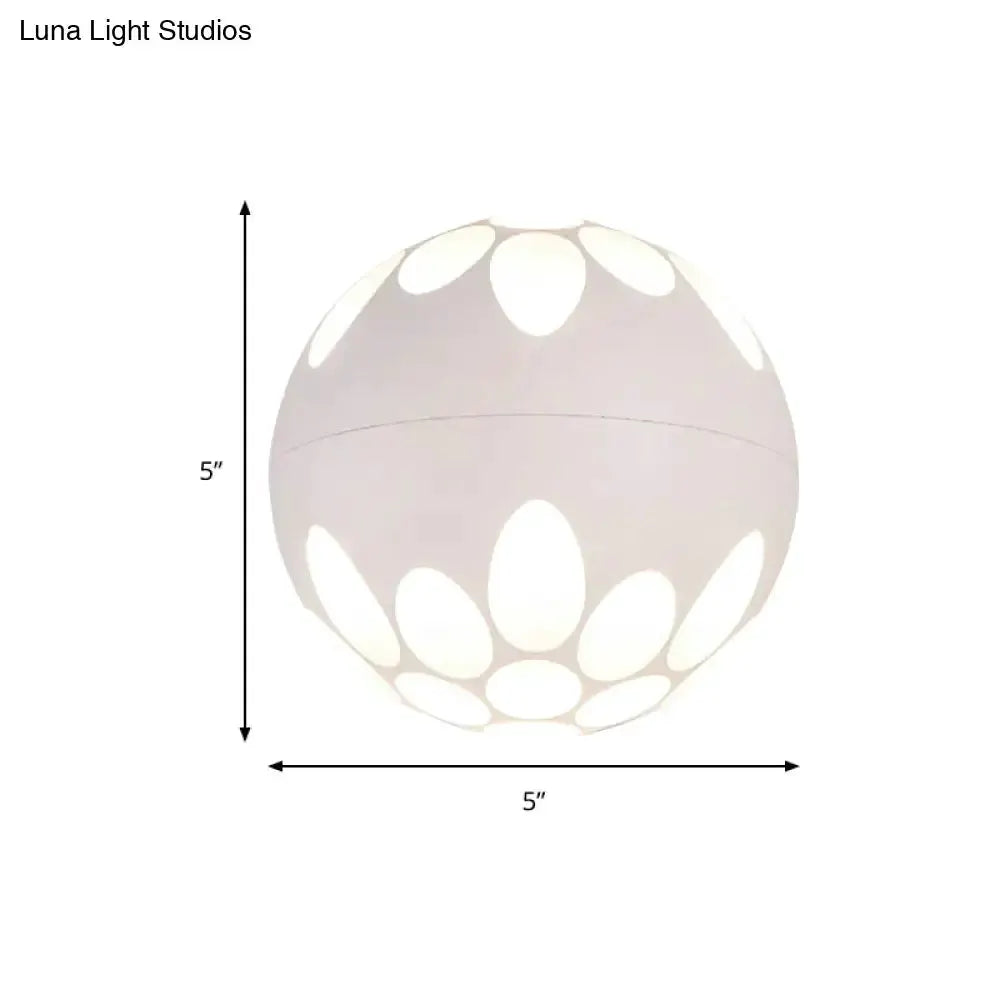 Contemporary Black and Gold Spherical LED Lamp