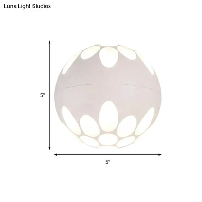 Contemporary Black and Gold Spherical LED Lamp