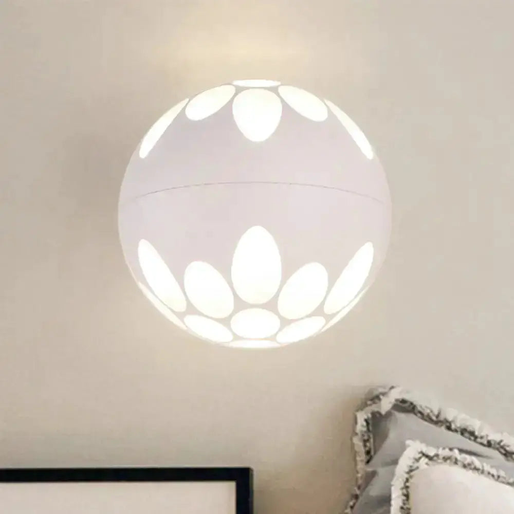 Contemporary Black and Gold Spherical LED Lamp