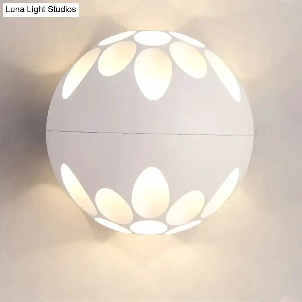 Contemporary Black and Gold Spherical LED Lamp