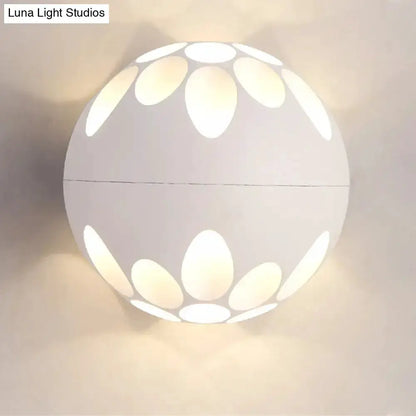 Contemporary Black and Gold Spherical LED Lamp