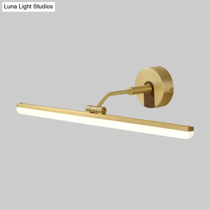 Contemporary Black and Brass Vanity Bar Light