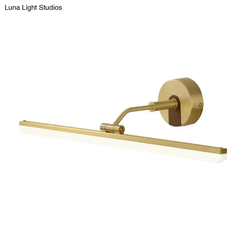 Contemporary Black and Brass Vanity Bar Light