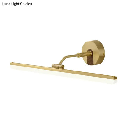 Contemporary Black and Brass Vanity Bar Light