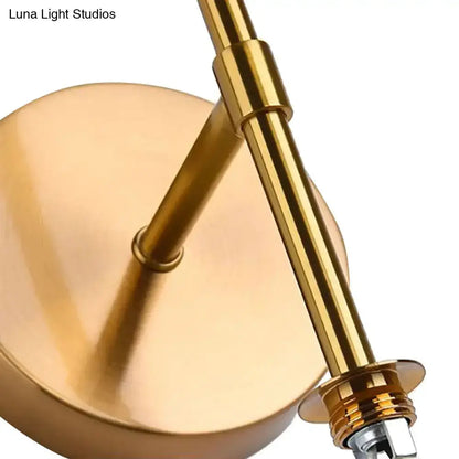 Contemporary Black and Gold Dual Ball Wall Lamp