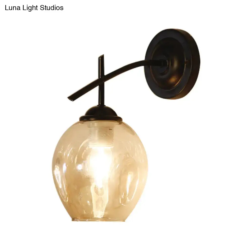 Black Gold Clear-Glass Wall Sconce with clear glass shade by Decorbites on Tampa Home & Garden Store