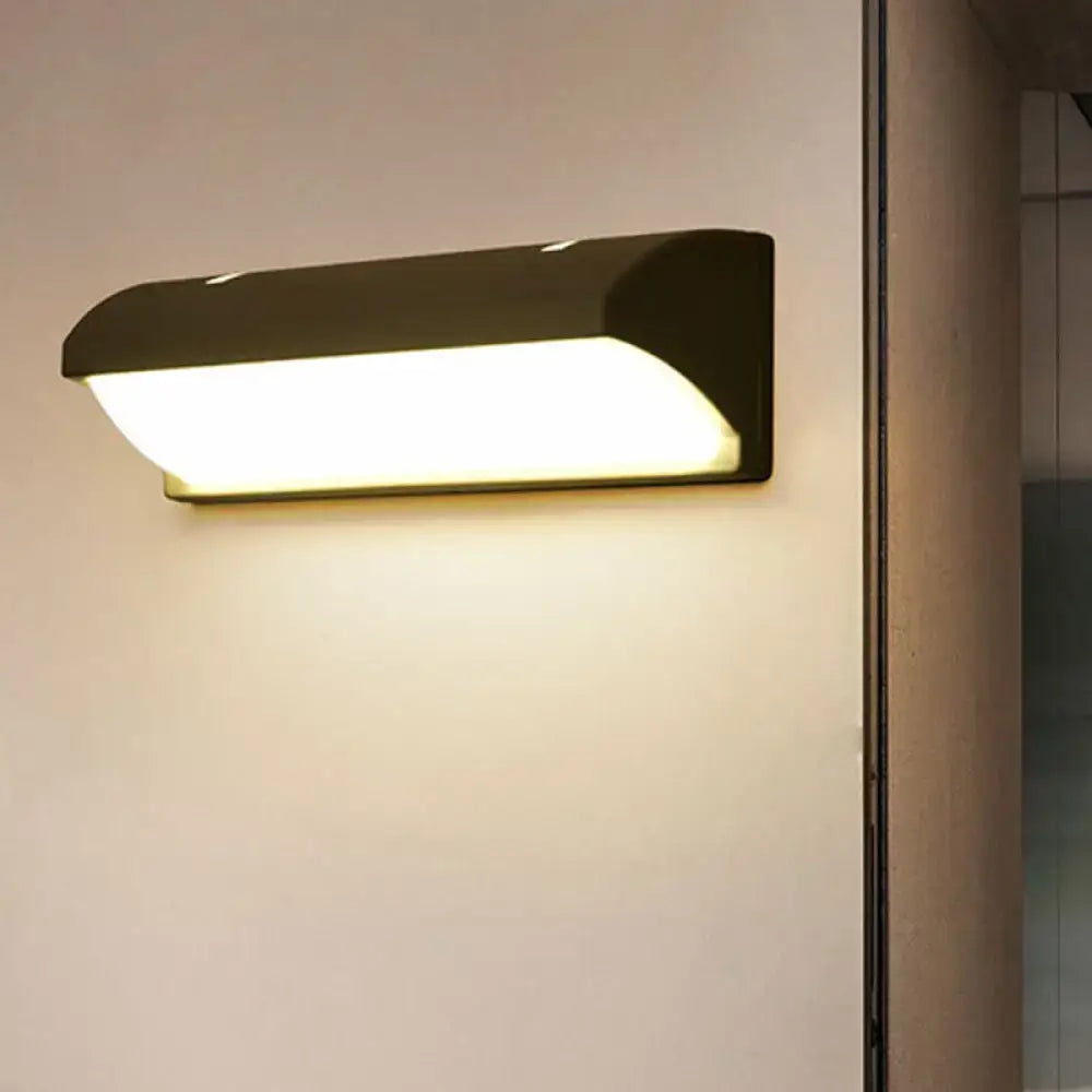 Black LED flush wall lamp by Decorbites, sleek matte black wall sconce on Tampa Home & Garden Store