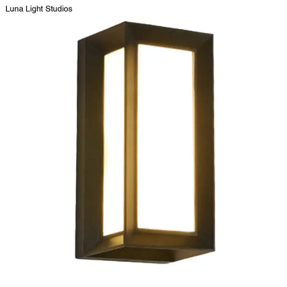 Black LED Flush Wall Lamp by Decorbites, matte black rectangular wall sconce on Tampa Home & Garden Store