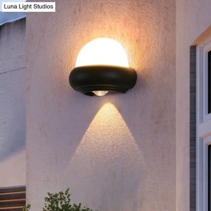 Black semi-sphere outdoor wall light by Decorbites on Tampa Home & Garden Store