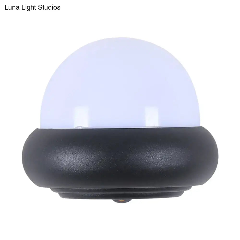 Black Semi-Sphere outdoor light Decorbites matte black base with dome Home & Garden on Tampa Home & Garden Store