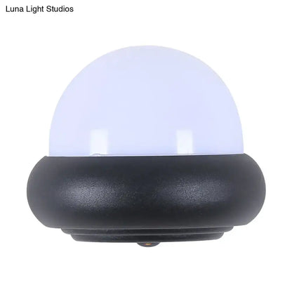 Black Semi-Sphere outdoor light Decorbites matte black base with dome Home & Garden on Tampa Home & Garden Store