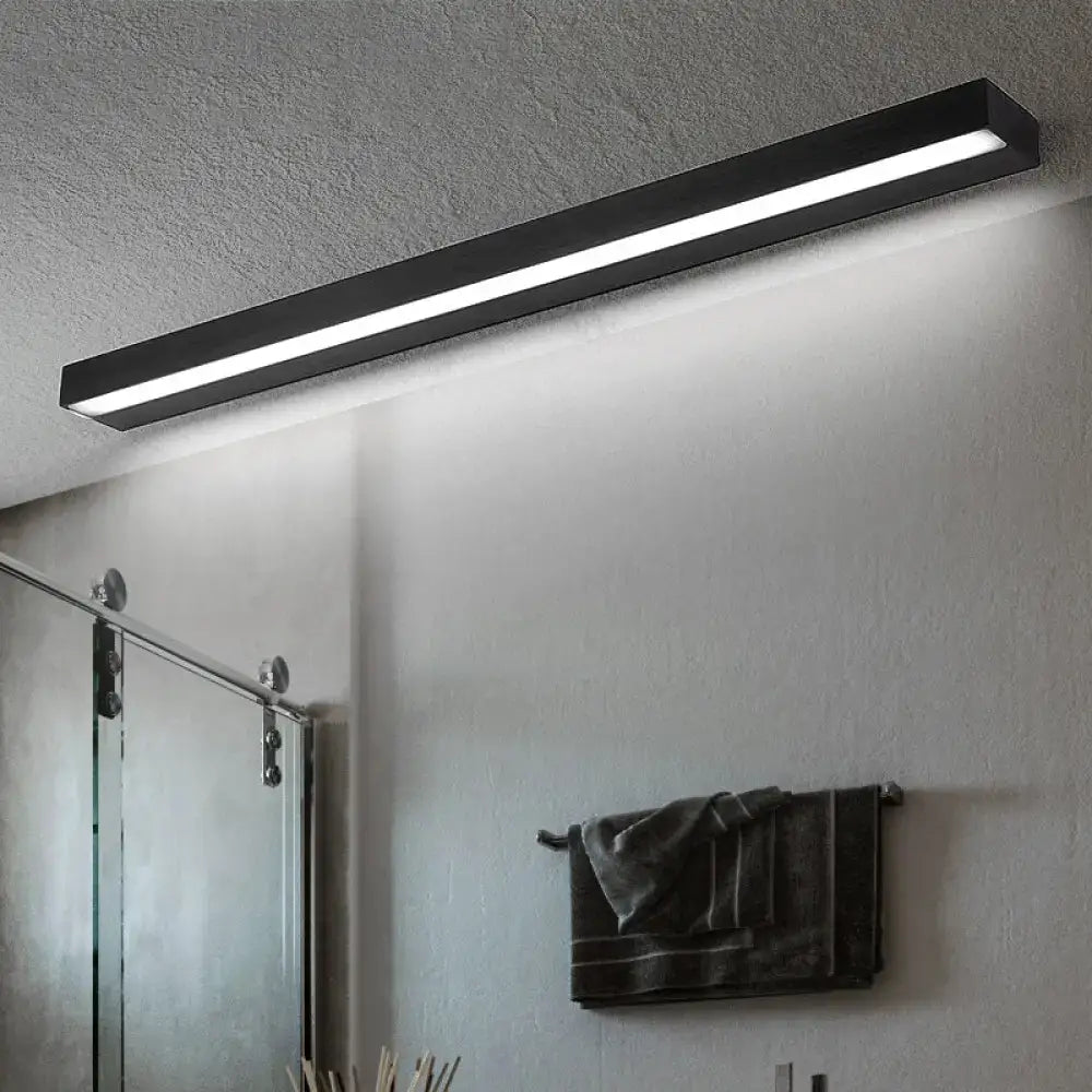Wall-mounted contemporary black and silver linear vanity sconce bathroom LED light by Decorbites on Tampa Home & Garden Store