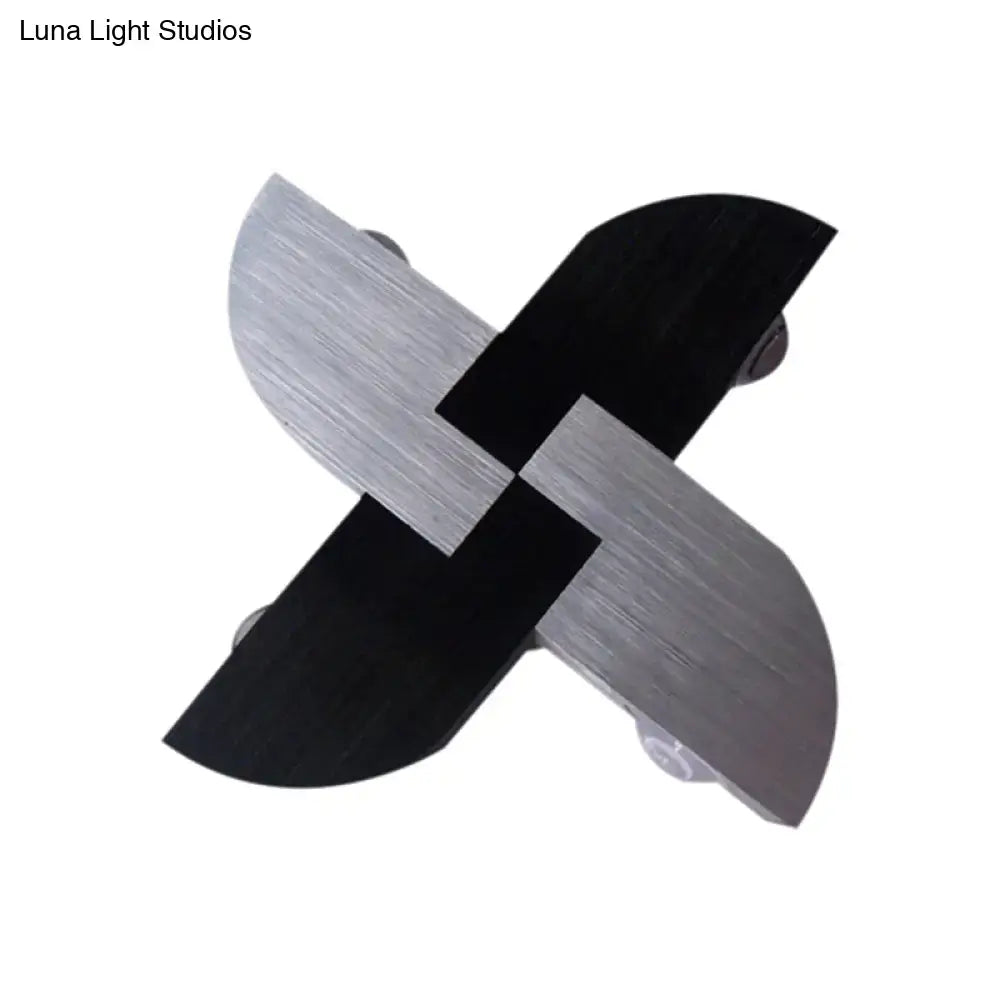 Black Silver Windmill Sconce by Decorbites with brushed blades on Tampa Home & Garden Store