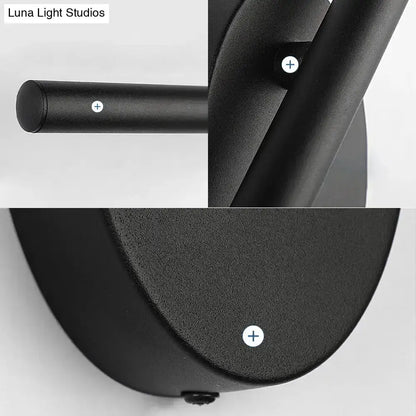 Contemporary black slim wall light with cylindrical arm Decorbites on Tampa Home & Garden Store