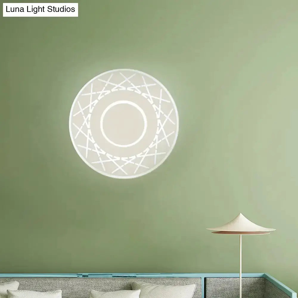 Contemporary Black and White Geometric Wall Lamp