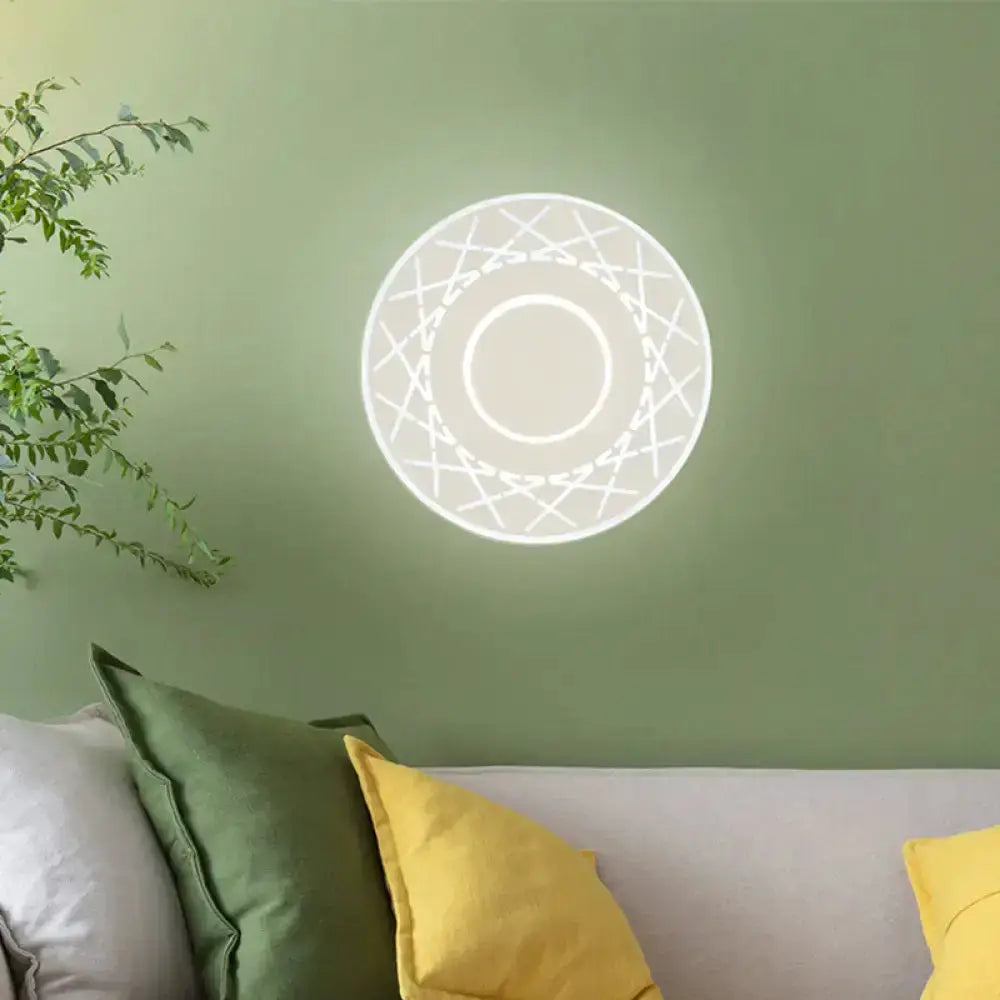 Contemporary Black and White Geometric Wall Lamp