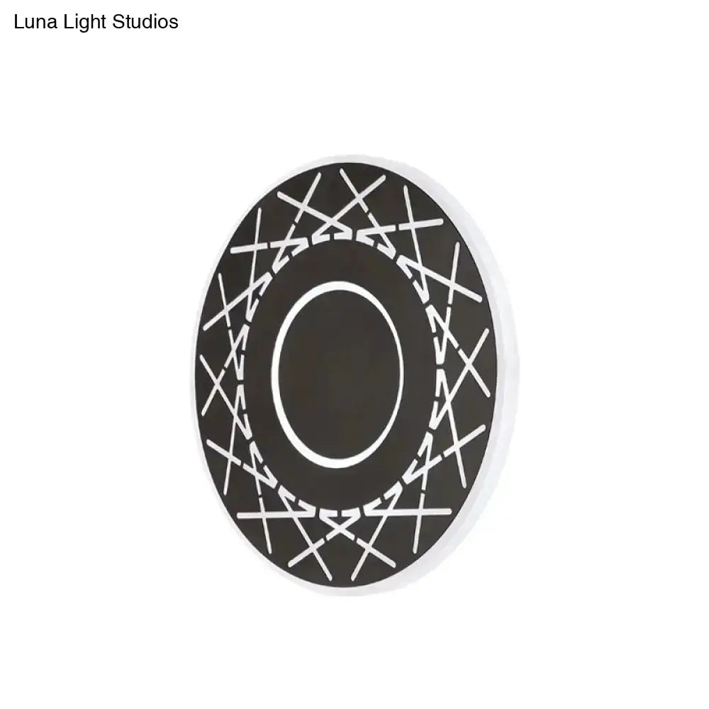 Contemporary Black and White Geometric Wall Lamp