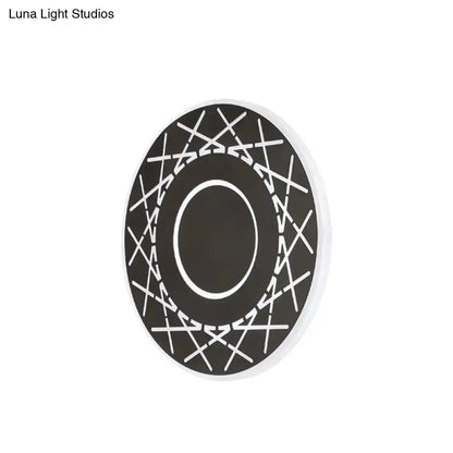 Contemporary Black and White Geometric Wall Lamp