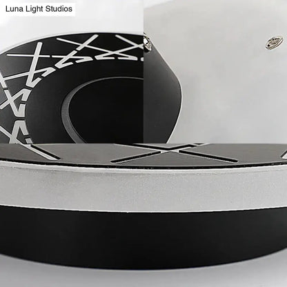 Contemporary Black and White Geometric Wall Lamp