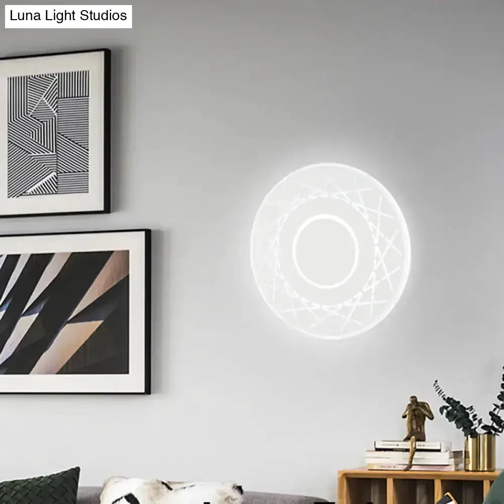 Contemporary Black and White Geometric Wall Lamp