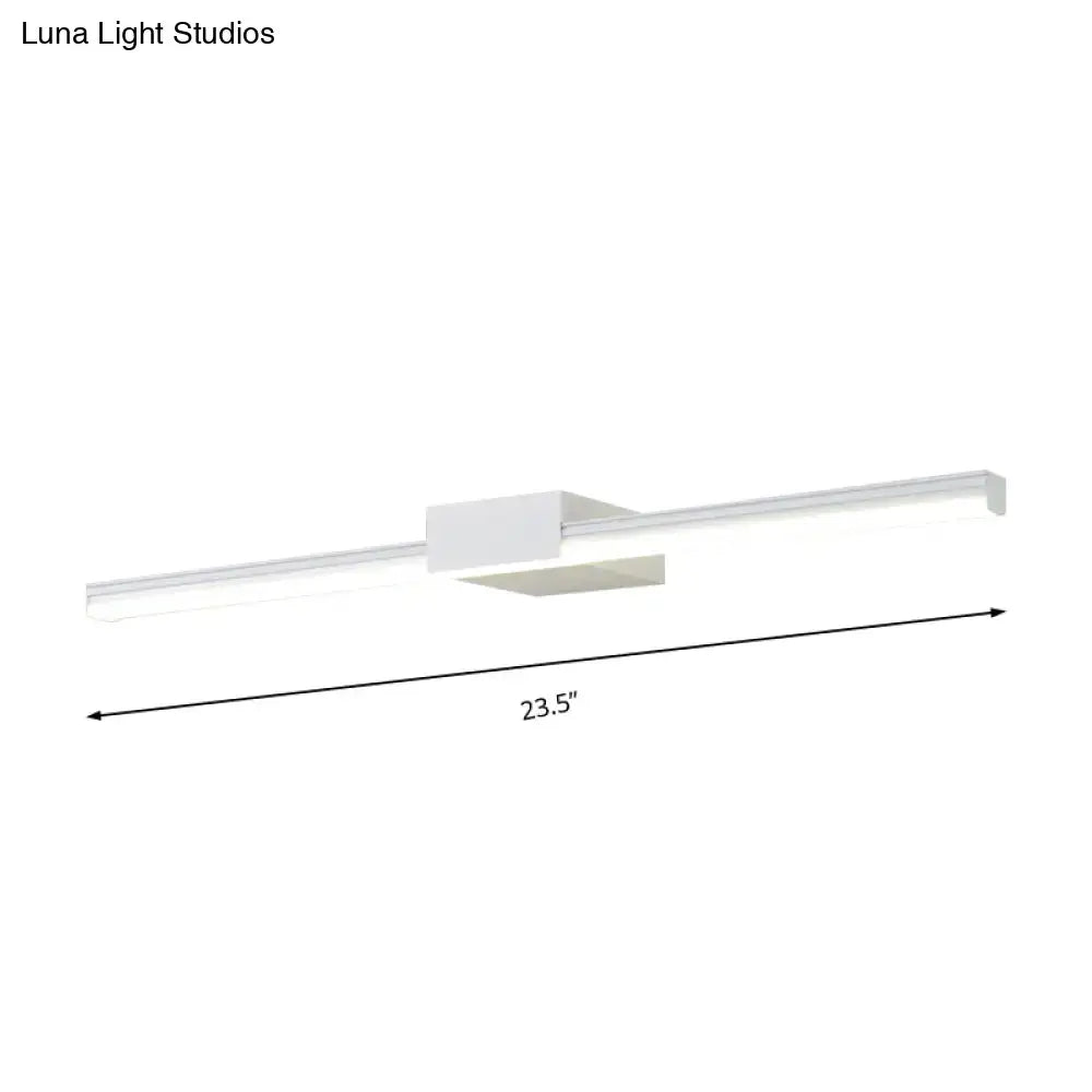 Black White Linear Wall Light by Decorbites, two-tone bar fixture, 23.5 in long on Tampa Home & Garden Store