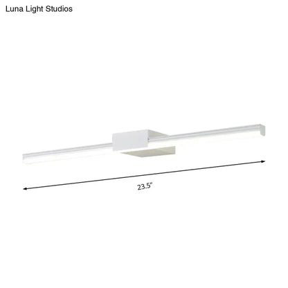 Black White Linear Wall Light by Decorbites, two-tone bar fixture, 23.5 in long on Tampa Home & Garden Store
