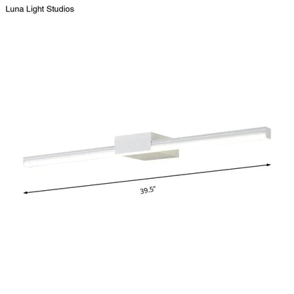 Black White Linear Wall Light by Decorbites, two-tone fixture with bars 39.5 in span on Tampa Home & Garden Store
