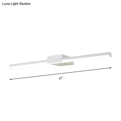 Black White Linear Wall Light by Decorbites, 47in length, modern home fixture on Tampa Home & Garden Store
